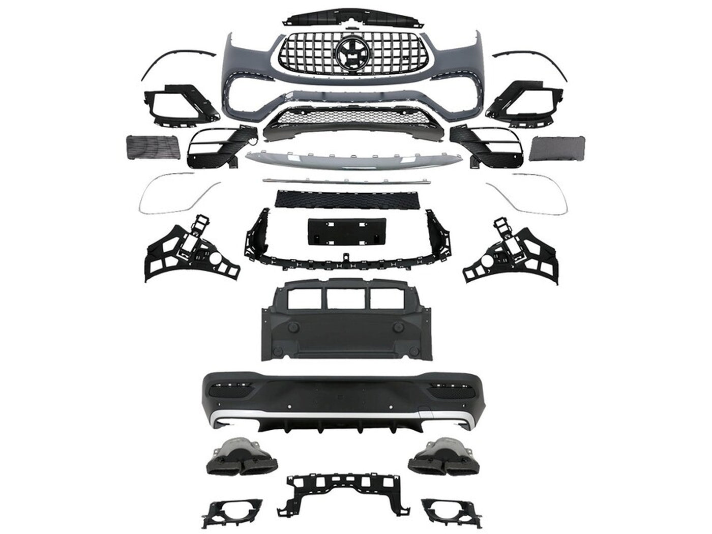 Body Kit de Conversión para Mercedes Benz Gle 2020-2024 a AMG 63S