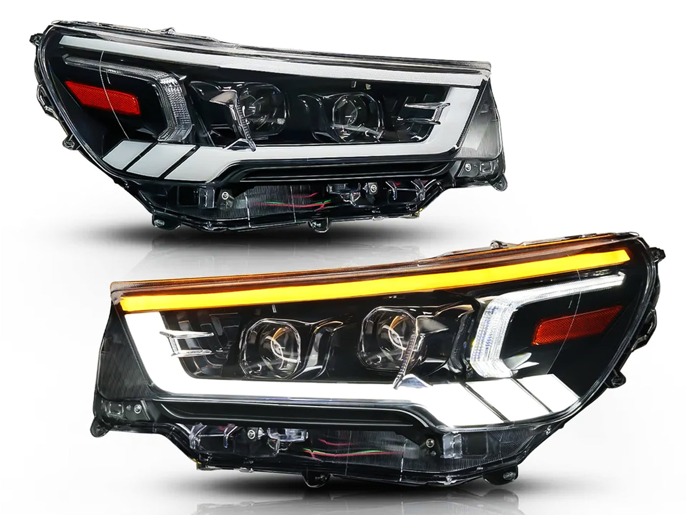 Farolas Led Drl Tipo Dubai Deluxe para Toyota Hilux 2021-2025