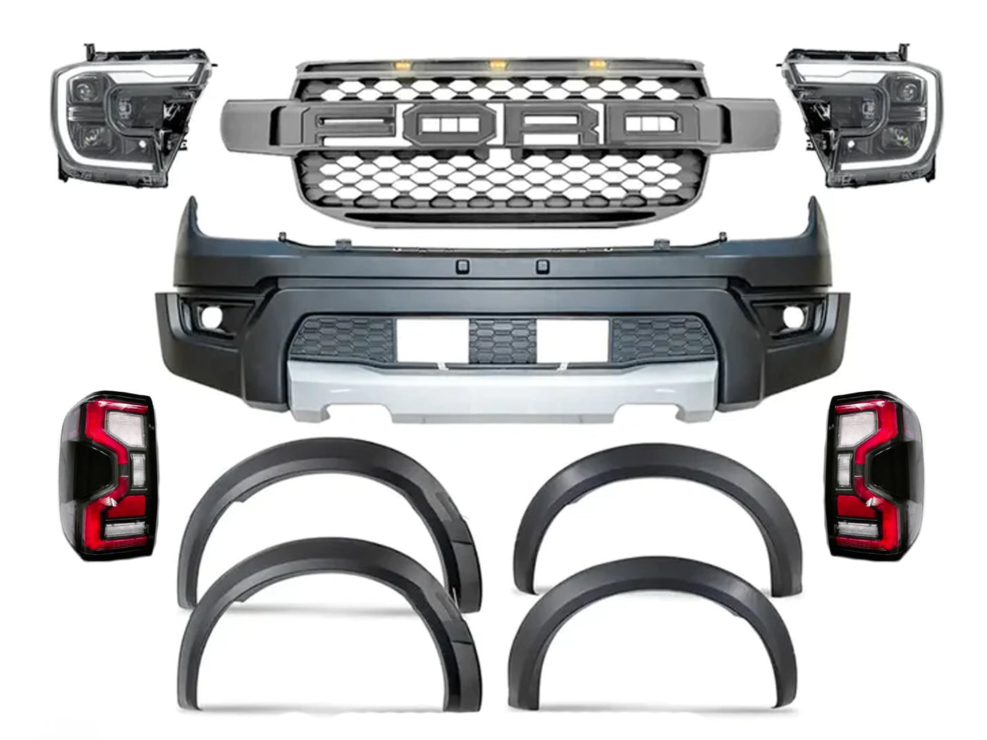 Body Kit de Conversion para Ford Ranger 2024 a Raptor
