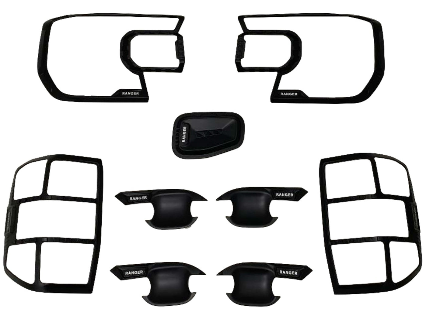 Kit de Accesorios Decorativos Negro Mate para Ford Ranger 2024-2025