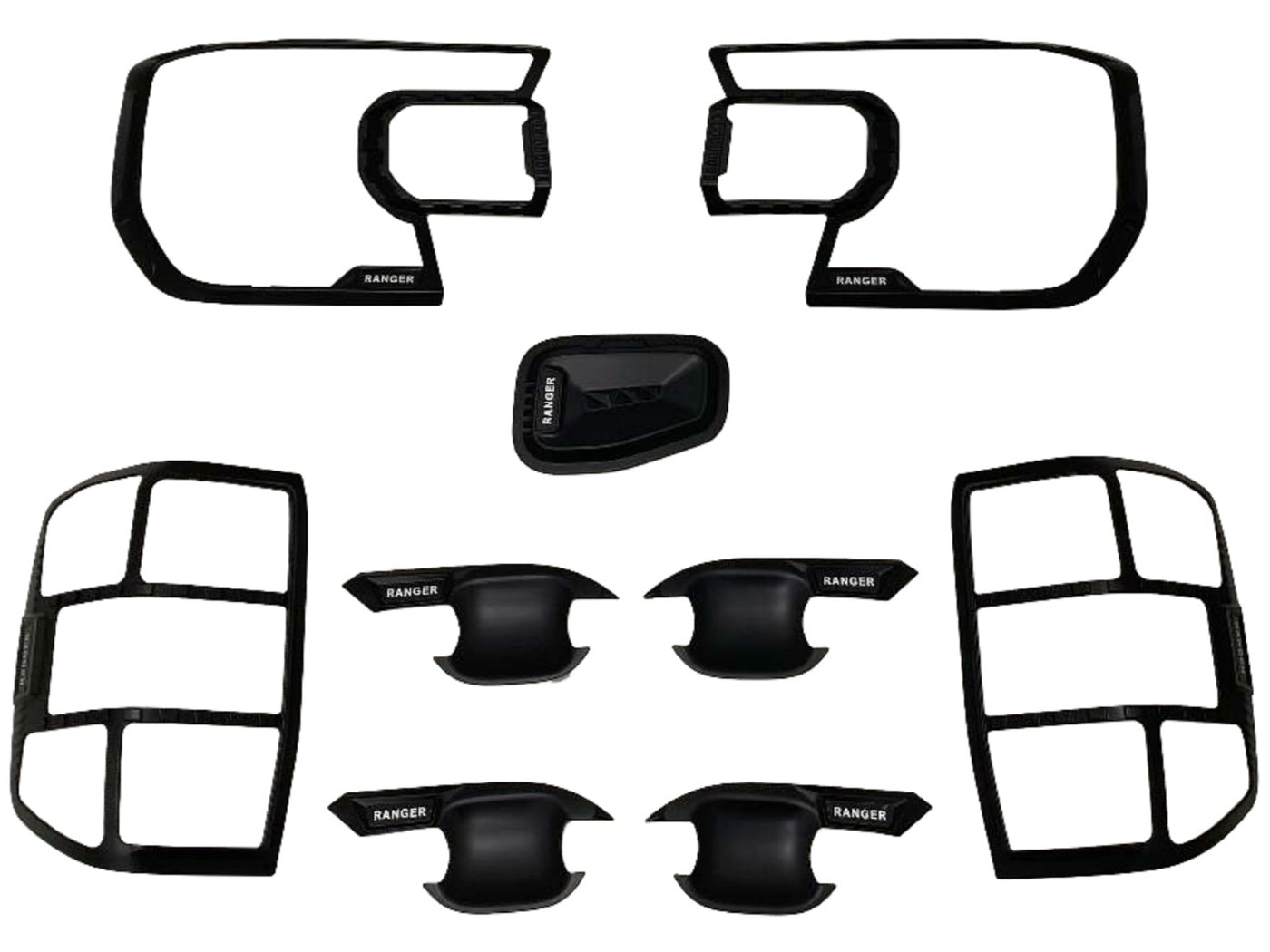 Kit de Accesorios Decorativos Negro Mate para Ford Ranger 2024