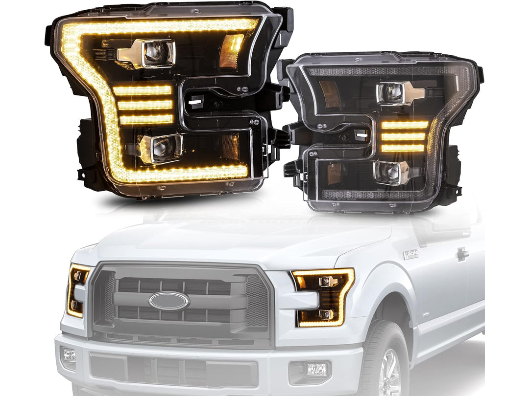 Farolas Led Drl Tipo Raptor para Ford F-150 2015-2017