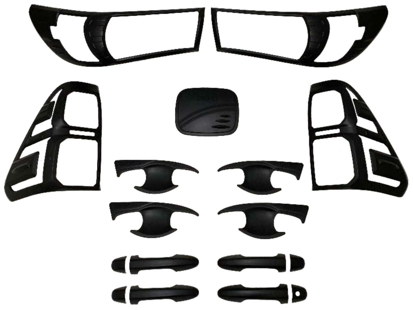 Kit de Accesorios Decorativos Negro Mate para Toyota Hilux 2021-2024