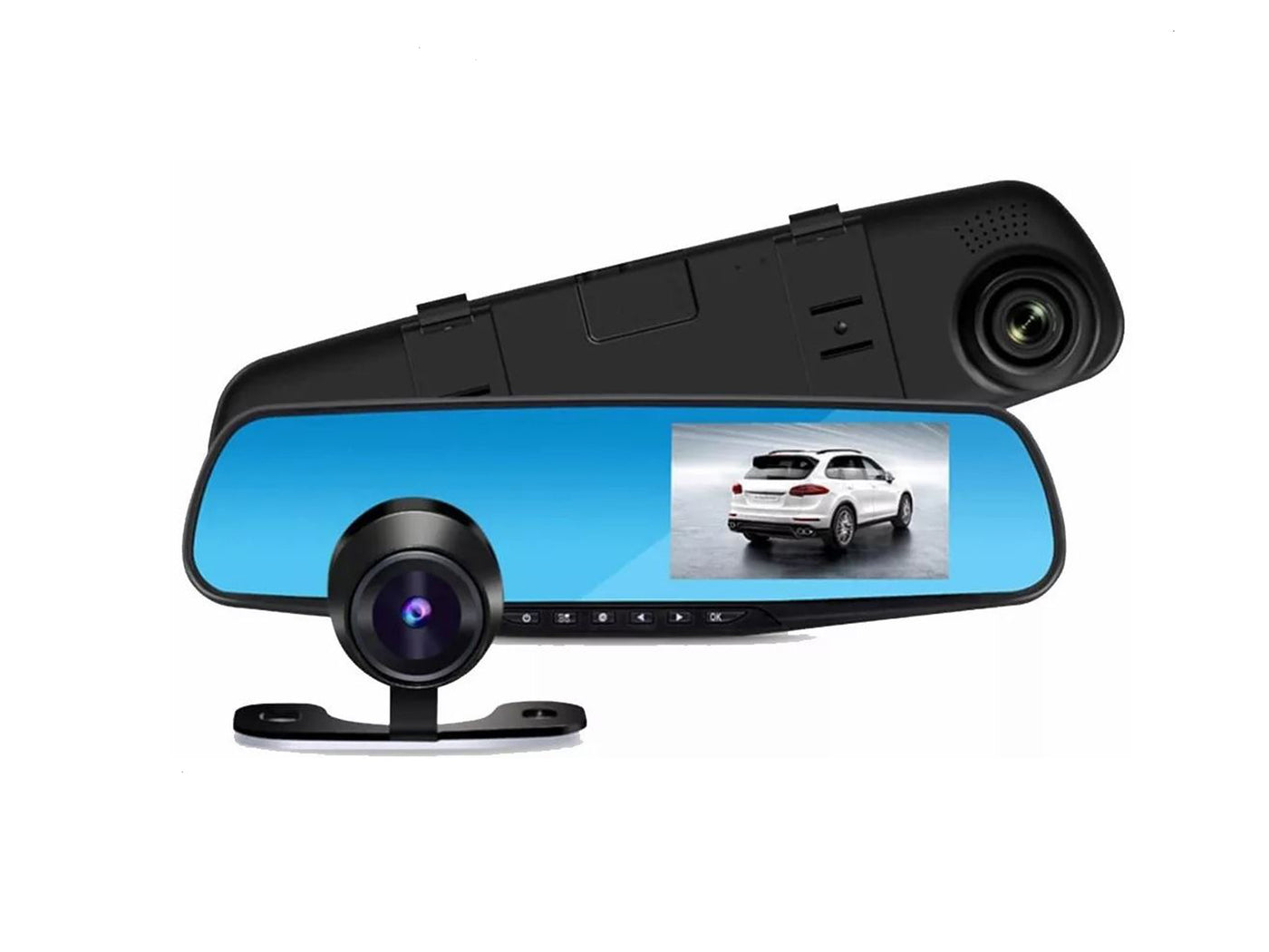 Espejo Retrovisor con Doble Camara Full HD 1080P