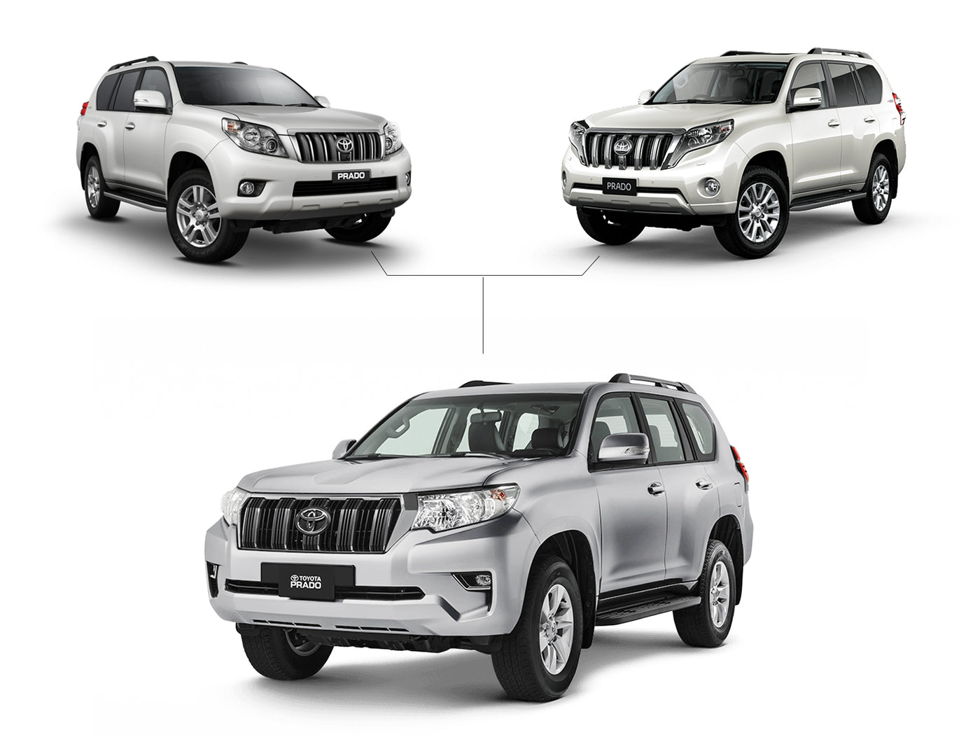 Body Kit de Conversión para Toyota Prado 2010-2017 a 2024 Vx