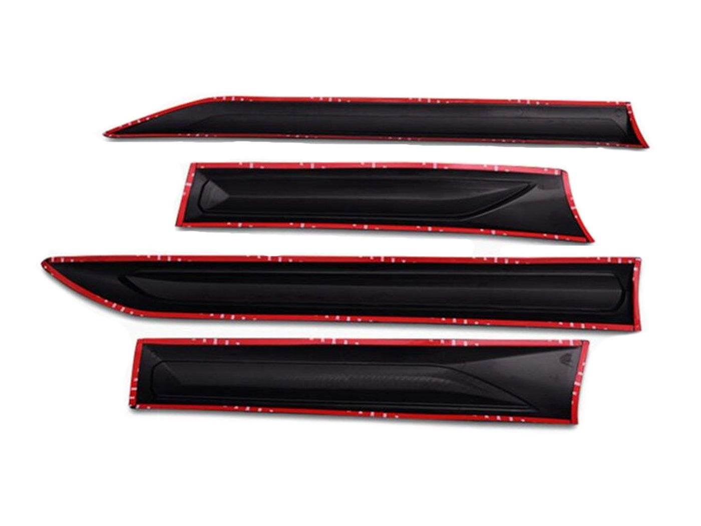 Boceles Laterales de Puertas Negro y Cromado para Toyota Fortuner 2017-2025