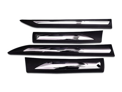 Boceles Laterales de Puertas Negro y Cromado para Toyota Fortuner 2017-2025