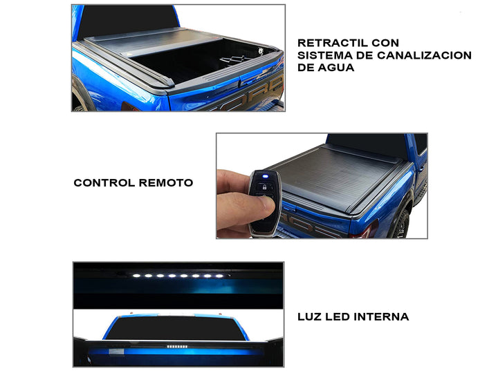 Tapa Dura en Aluminio Electrica para Toyota Hilux 2017-2026
