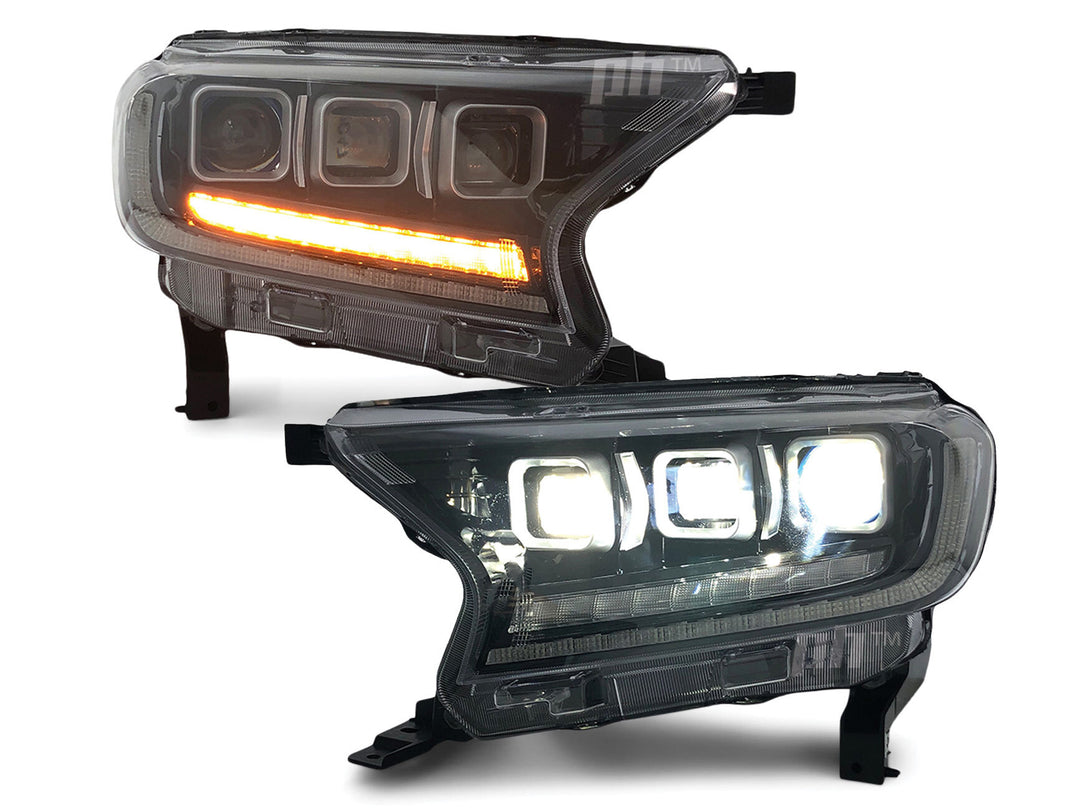 Farolas Led Drl Tipo Bugatti para Ford Ranger 2017-2023