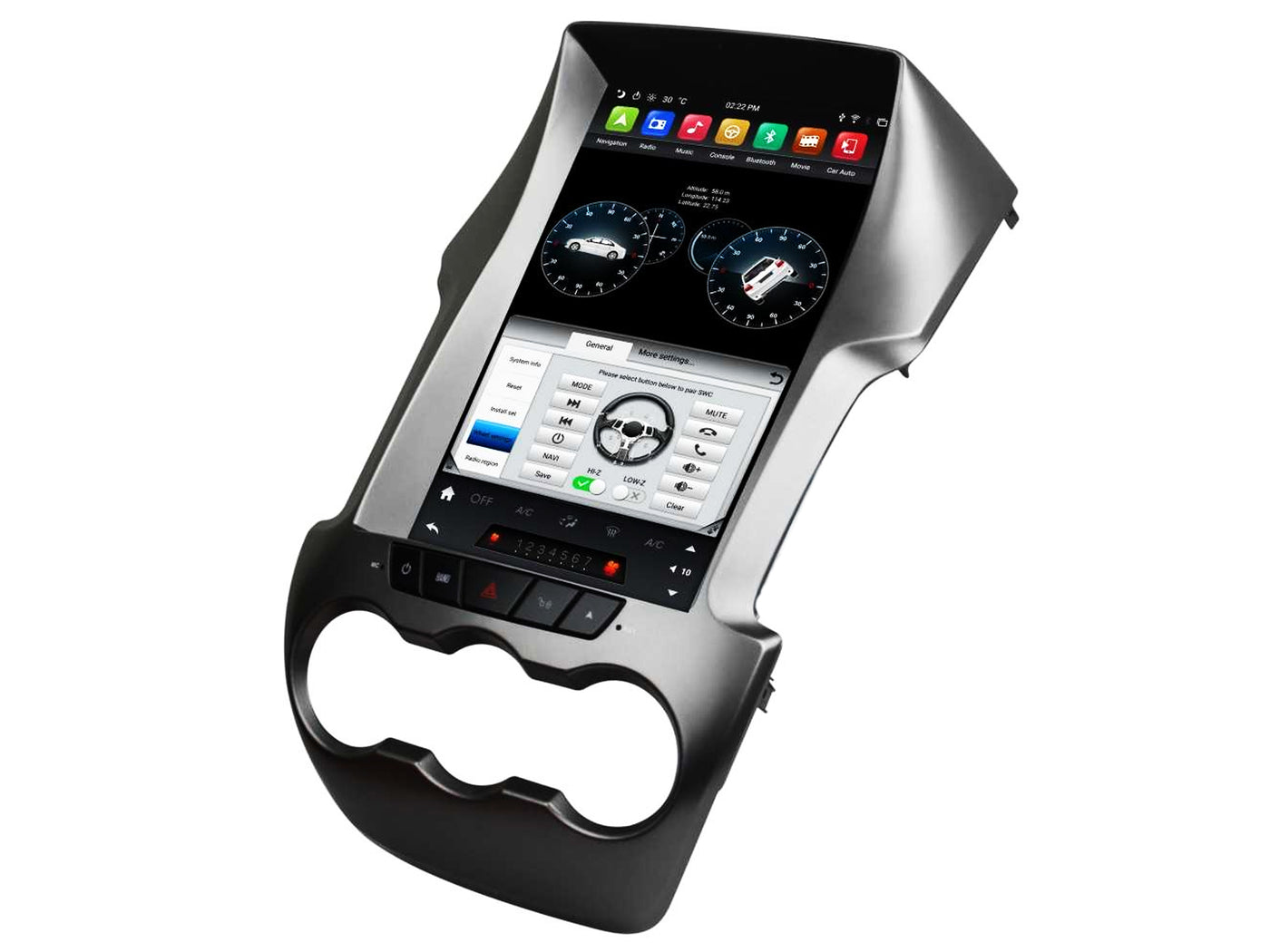 Radio Android 12" para Ford Ranger 2013-2019