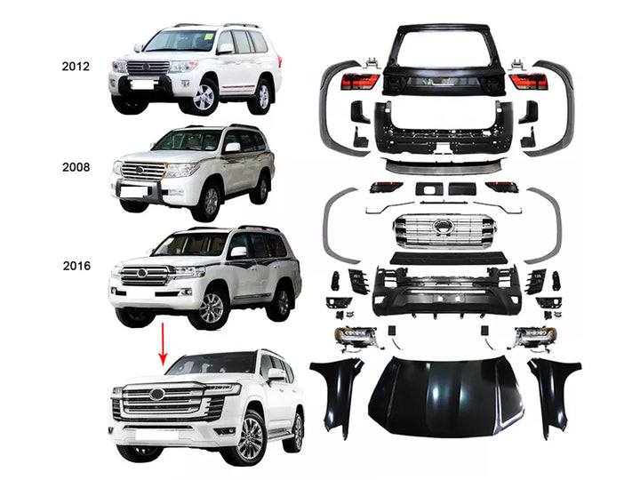 Body Kit Conversión de Toyota Sahara Lc200 2008-2021 a Lc300 2026