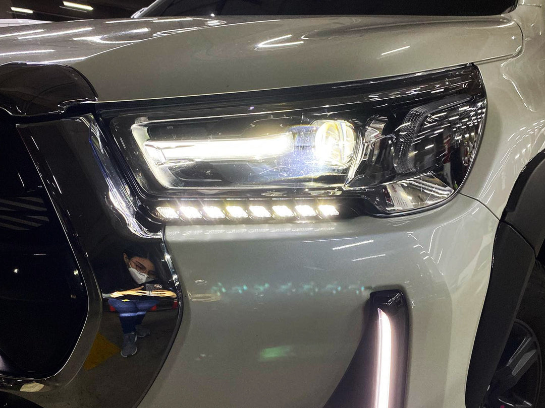 Pestañas Led Drl de Farolas para Toyota Hilux 2021-2026