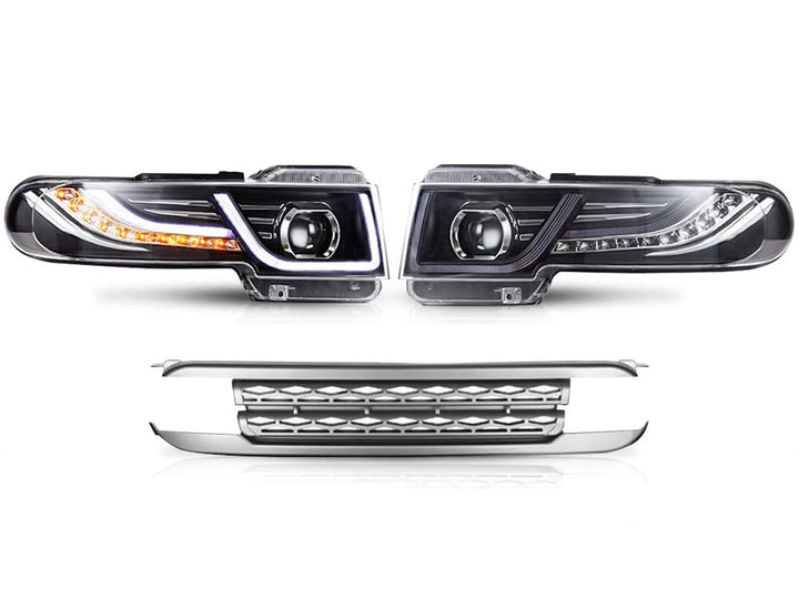 Farolas Led Drl Tipo Range + Persiana para Toyota Fj Cruiser 2007-2023